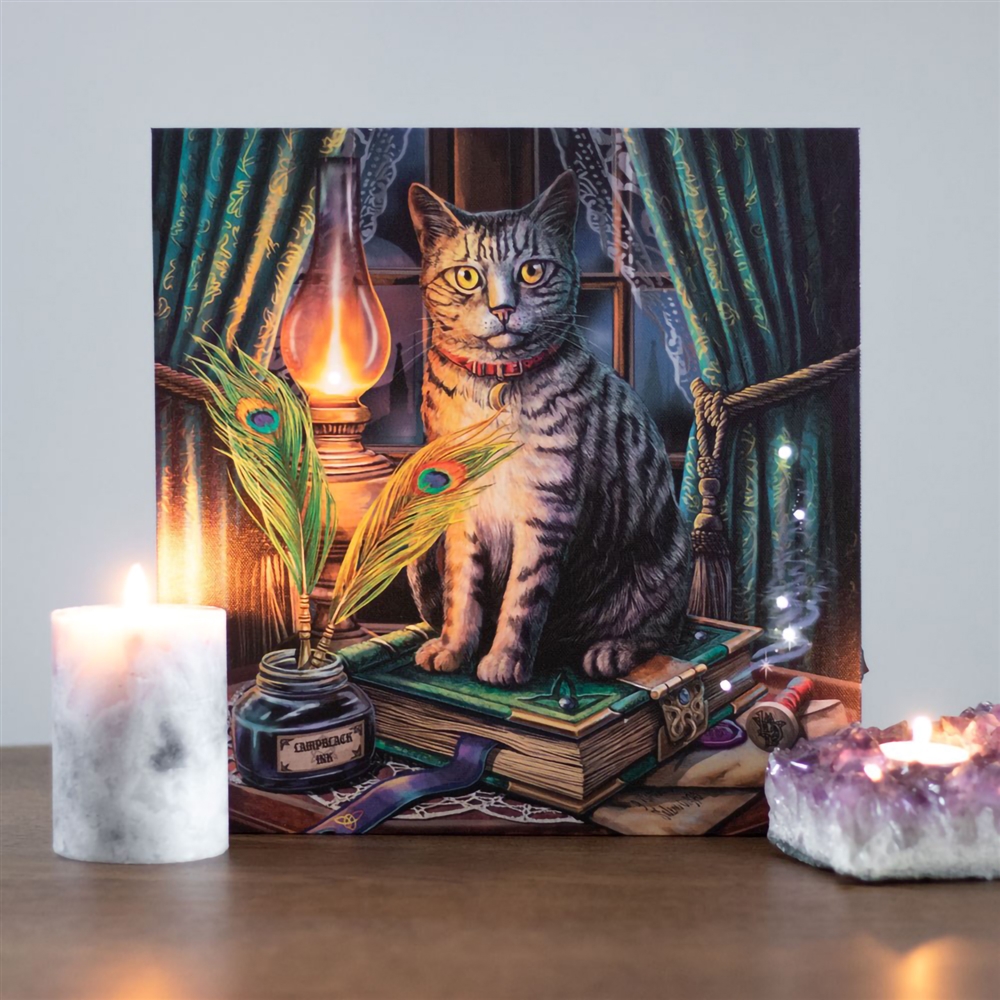 BOOK OF SHADOWS LIGHT UP CANVAS PRINT BY LISA PARKER (free Shipping) - Click Image to Close