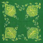 Green Man altar cloth or scarve 36" x 36" Large