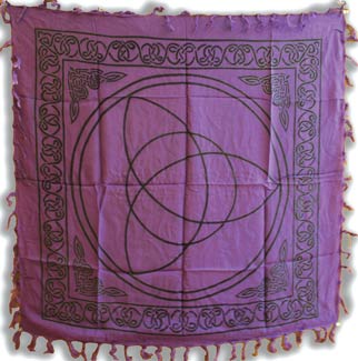 Purple Triquetra altar cloth 36" x 36" - Click Image to Close