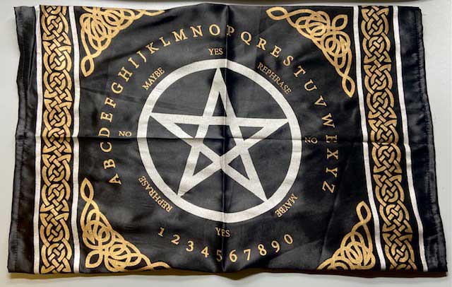 24"x24" Pentagram Pendulum/ Ouija altar cloth - Click Image to Close