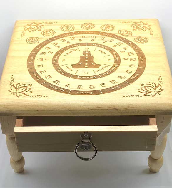 11 1/2x 11 1/2" Pendulum altar table - Click Image to Close
