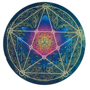 7" Pentagram crystal Grid