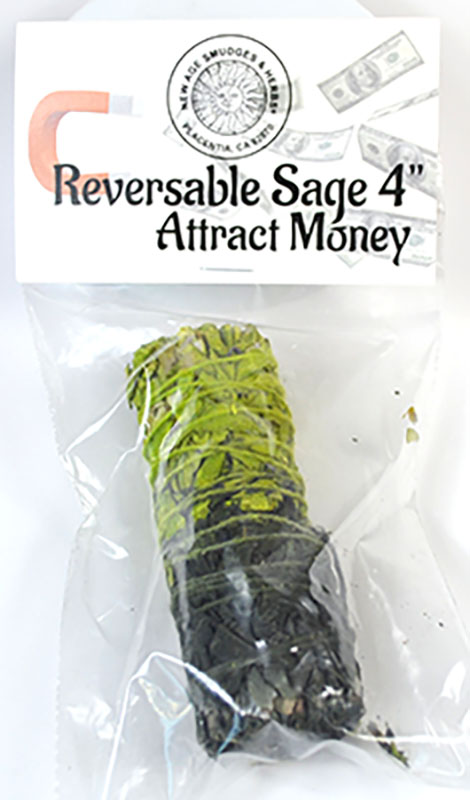 4" Attract Money reversable smudge stick - Click Image to Close