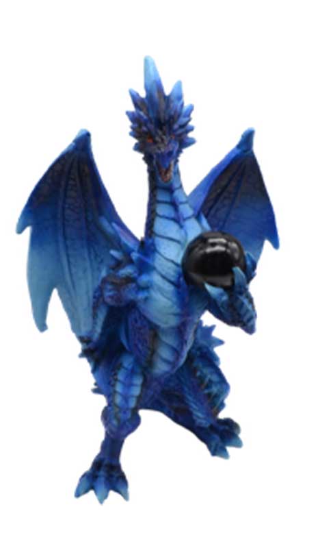 7 1/2" Blue Dragon statue - Click Image to Close