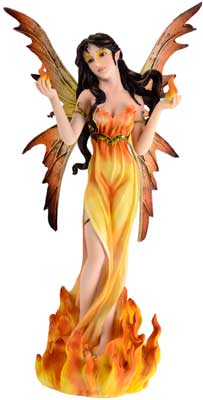 Elemental Fairy Fire 12" - Click Image to Close