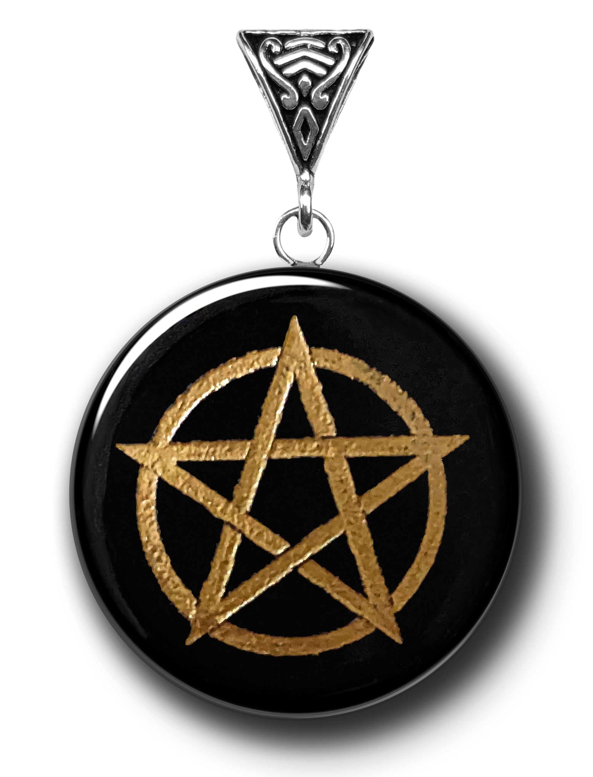PENTAGRAM ON OBSIDIAN FOR DEEP POWER - Click Image to Close
