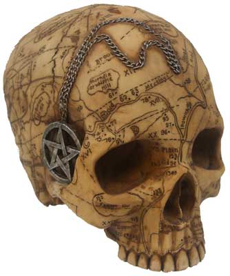 Salem Witch Skull statue - Click Image to Close