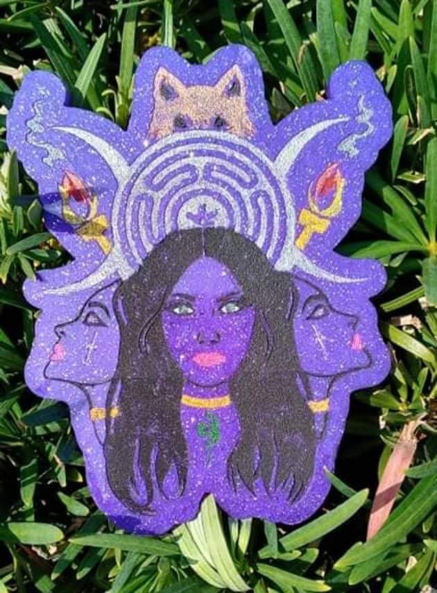 Goddess Hecate Resin Altar Tile Shipping included in price
